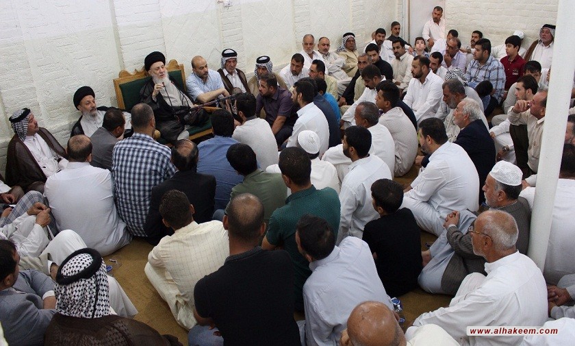 The Meeting of His Eminence with the Managers of the Mawakib of Imam Hussein (peace be upon him)