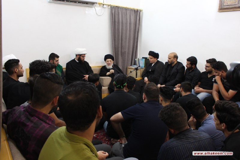 His Eminence, Grand Ayatollah Sayyid al-Hakeem directs university students towards investing into the tragedy of Karbala, for the purpose of calling to the right path, towards salvation and accomplishment of this world and the Hereafter.
